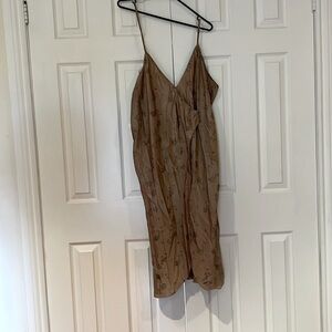 Secret Treasures Gold  silky Night gown slip XL